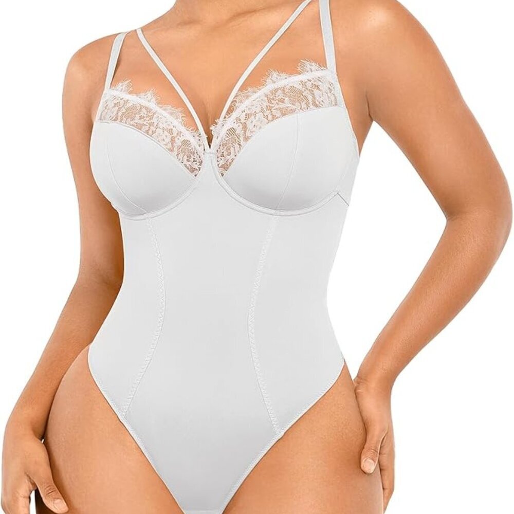 SHAPELLX Women's Shapewear Lace Bodysuit